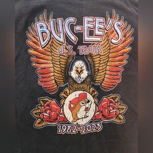 Buc-ee's T-shirt, Graphic Biker / Concert Style, Black U.S. Tour, Size Med EUC